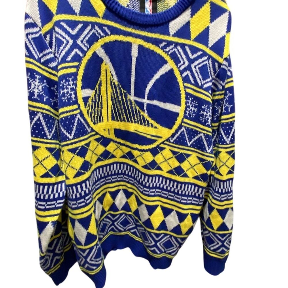 Golden State Warriors Men's 2XL Ugly Christmas Sweater Multicolor Pullover
